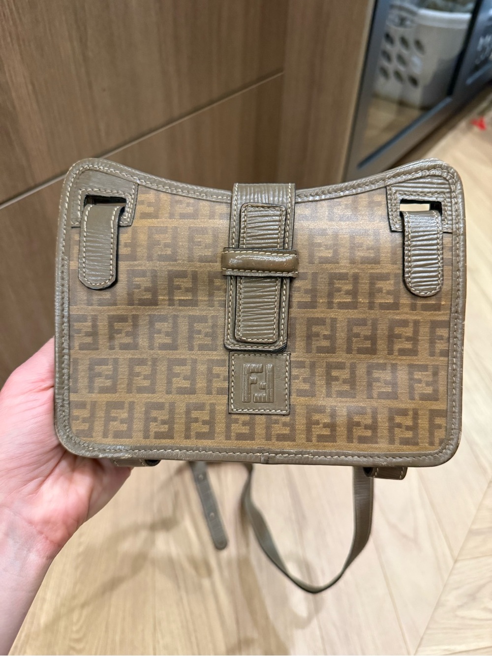 Vintage Fendi Brown Crossbody Bag